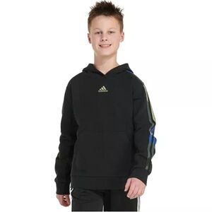 Adidas Big Boy Long Sleeve Camo Stripe Hooded Pullover